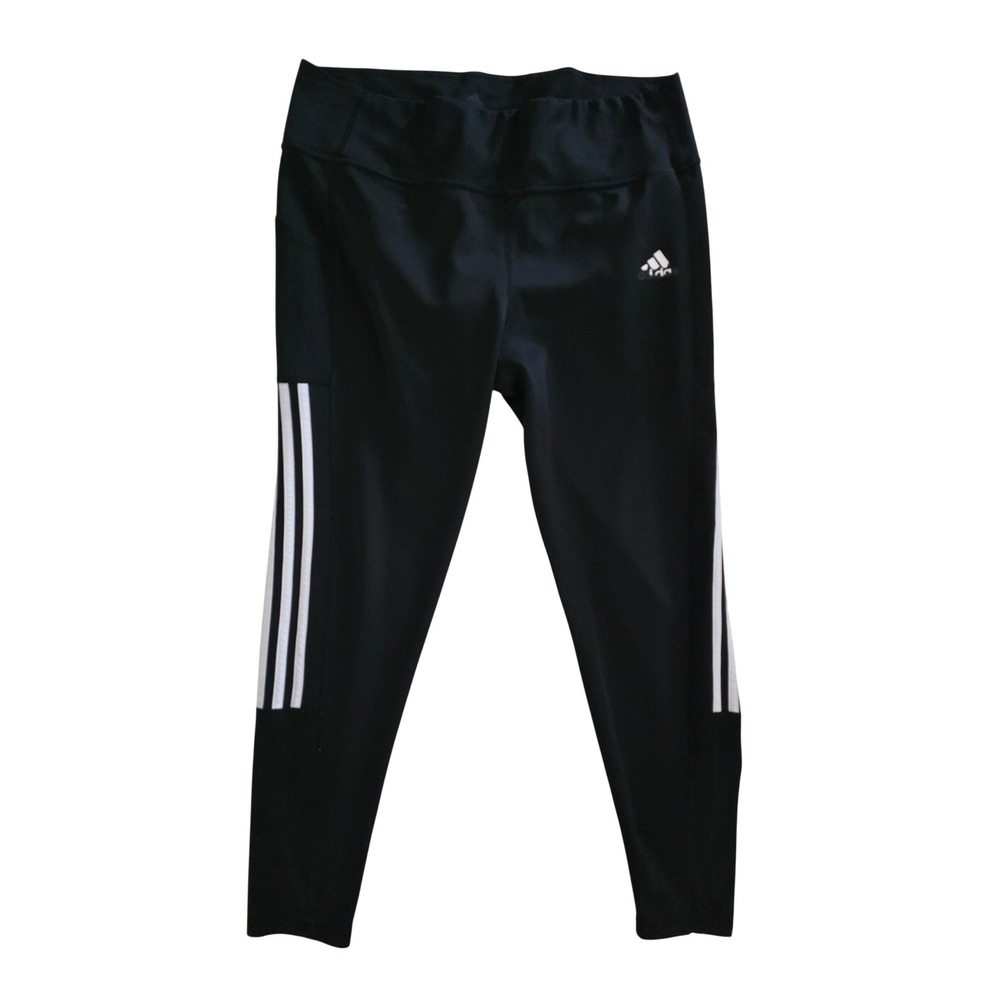 Adidas Mens Primegreen Aeroready Black 3-Stripe Athletic Leggings Tights XL